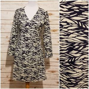 Jude Connally Navy Pattern Dress B12DP